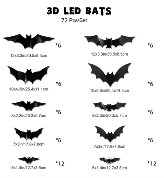 ๐ HOT SALE 50% OFF | ๐ฆ Spooky 3D Lighted Bats โ Transform Your Home into a Haunted Mansion! ๐ป