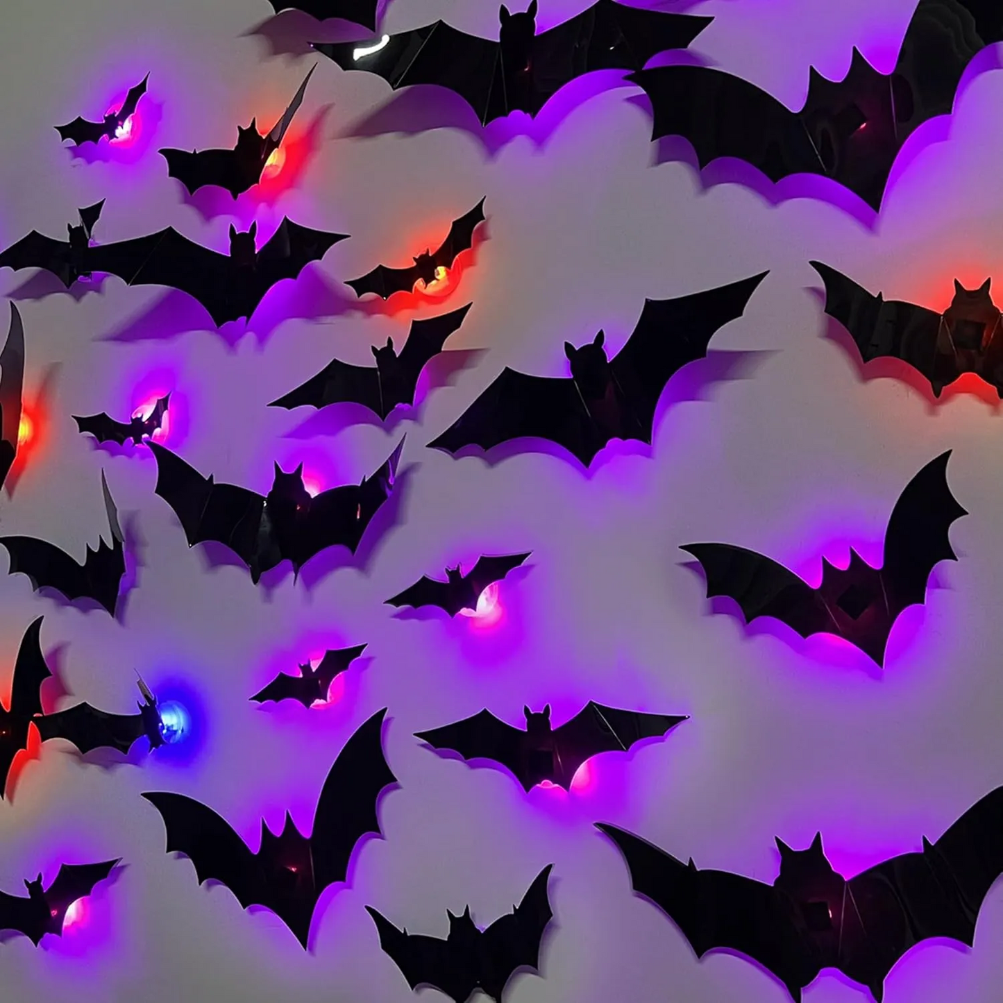 ๐ HOT SALE 50% OFF | ๐ฆ Spooky 3D Lighted Bats โ Transform Your Home into a Haunted Mansion! ๐ป