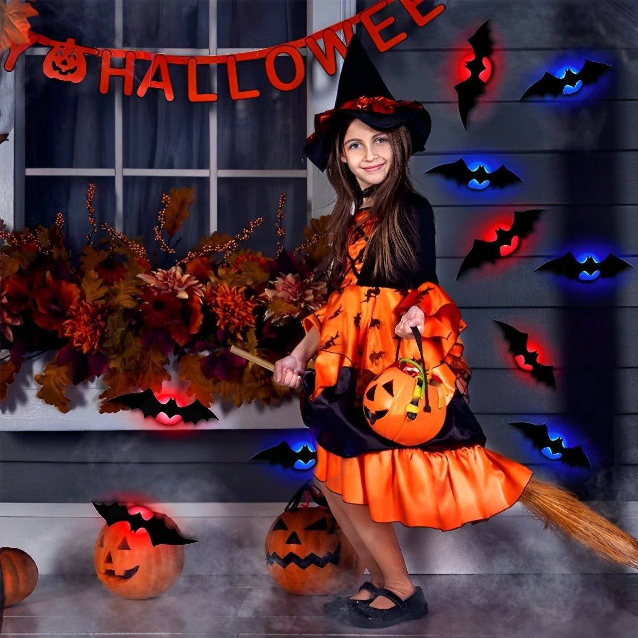 ๐ HOT SALE 50% OFF | ๐ฆ Spooky 3D Lighted Bats โ Transform Your Home into a Haunted Mansion! ๐ป