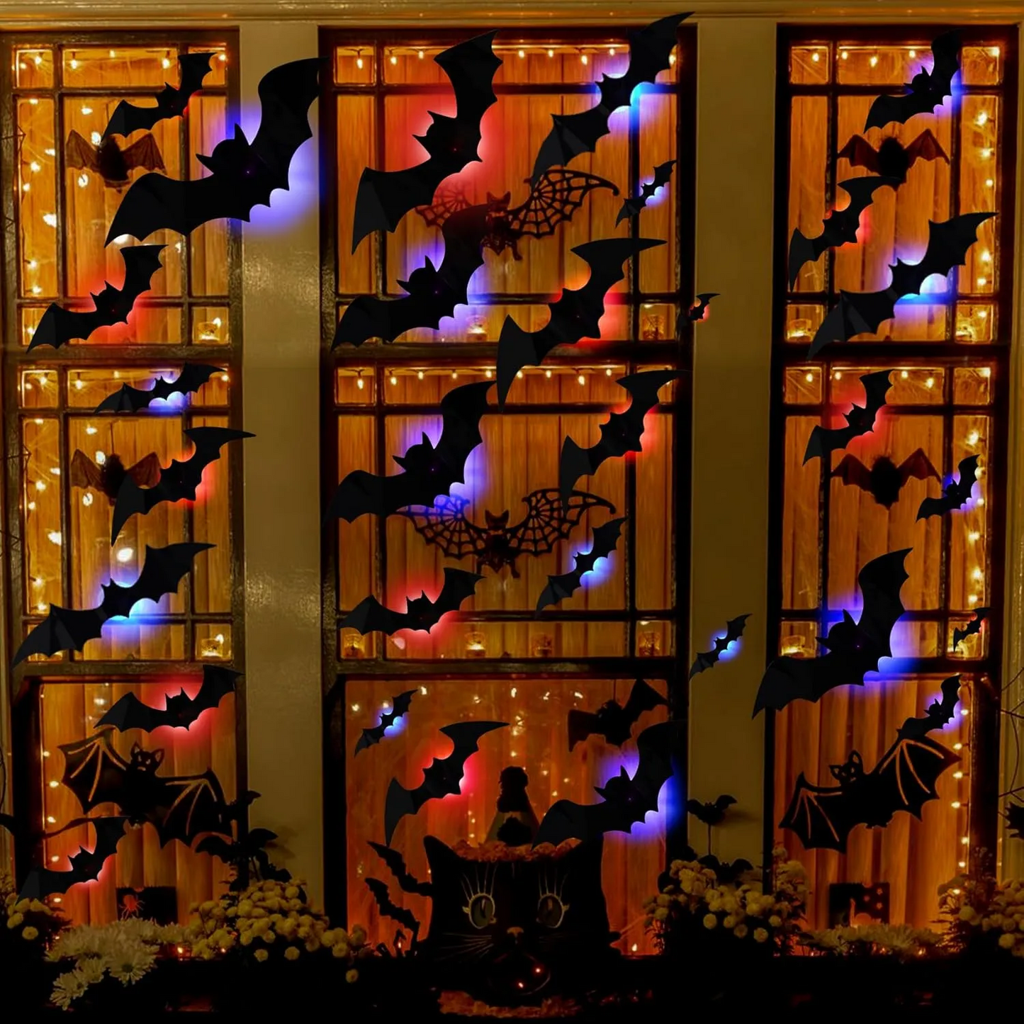 ๐ HOT SALE 50% OFF | ๐ฆ Spooky 3D Lighted Bats โ Transform Your Home into a Haunted Mansion! ๐ป