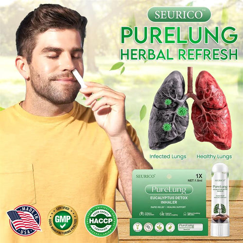 Seurico™ PureLung Herbal Refresh - Fast-Acting Herbal Inhaler for Lung Detox & Mucus Relief