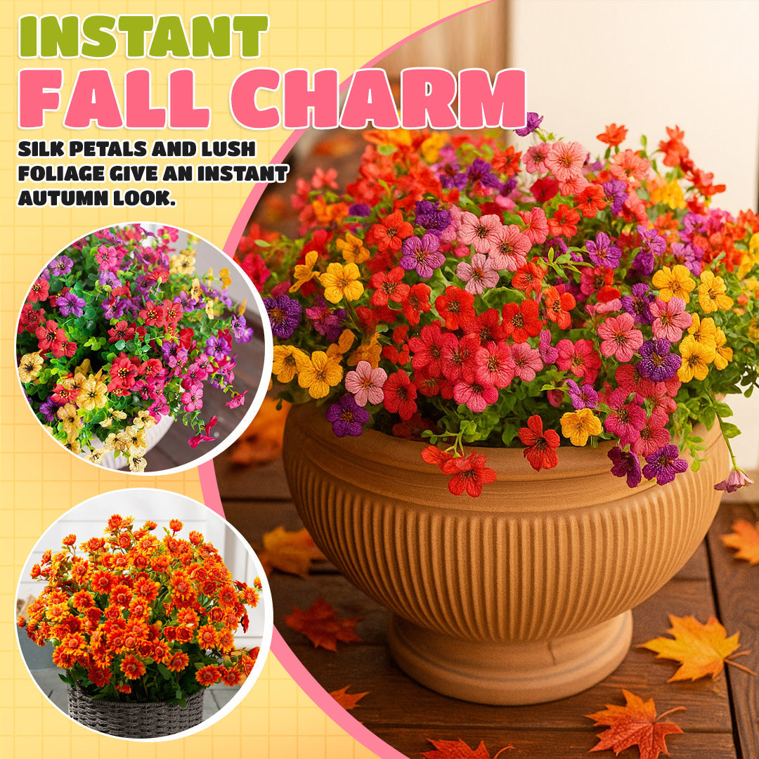 ๐ Flash Sale โก Artificial Outdoor Sunset Mums Flowers ๐ป- UV resistant, Waterproof, Windproof ๐ง