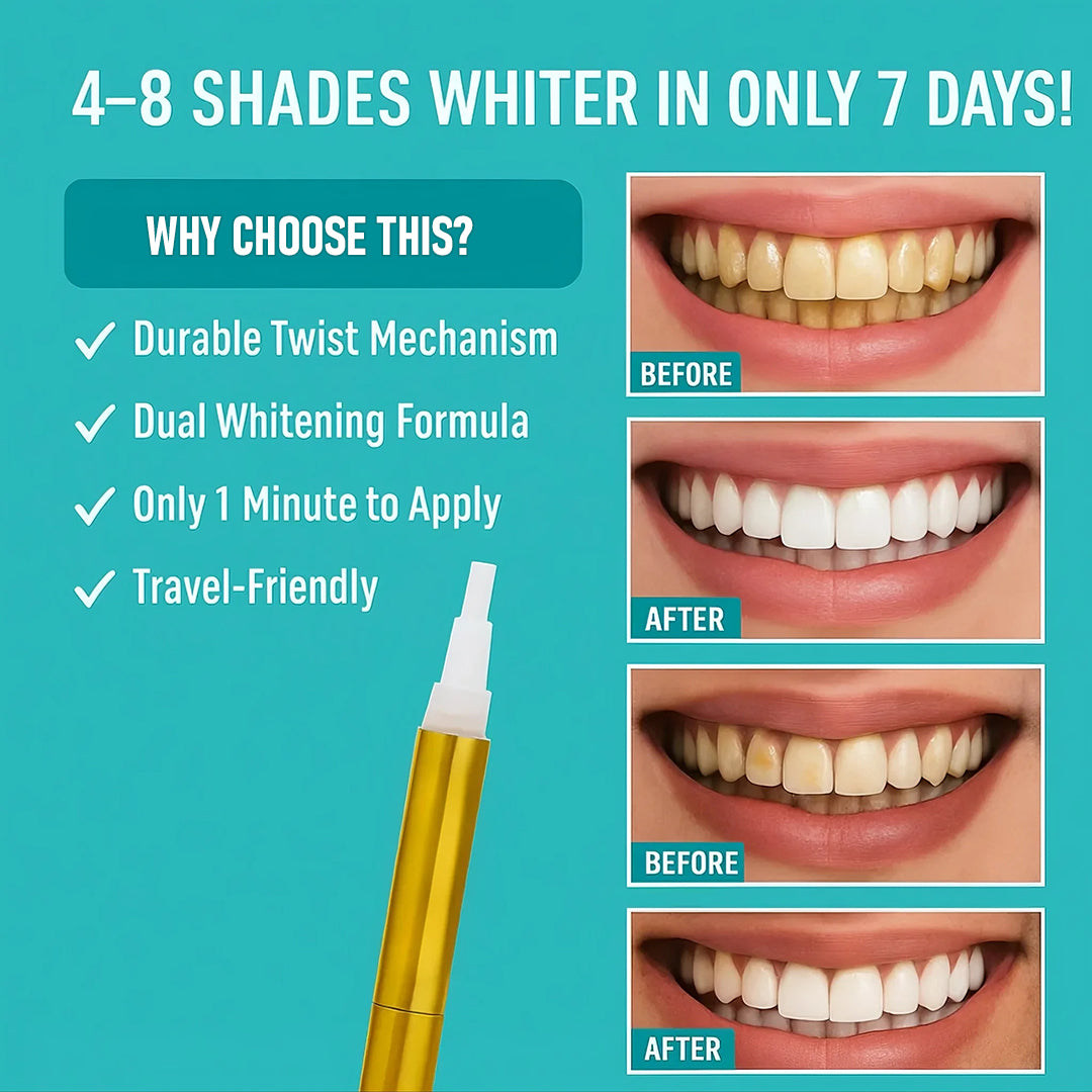 Seurico™ Extra-Strength Teeth Whitening Serum Pen + Dual-Peroxide Formula & Xylitol