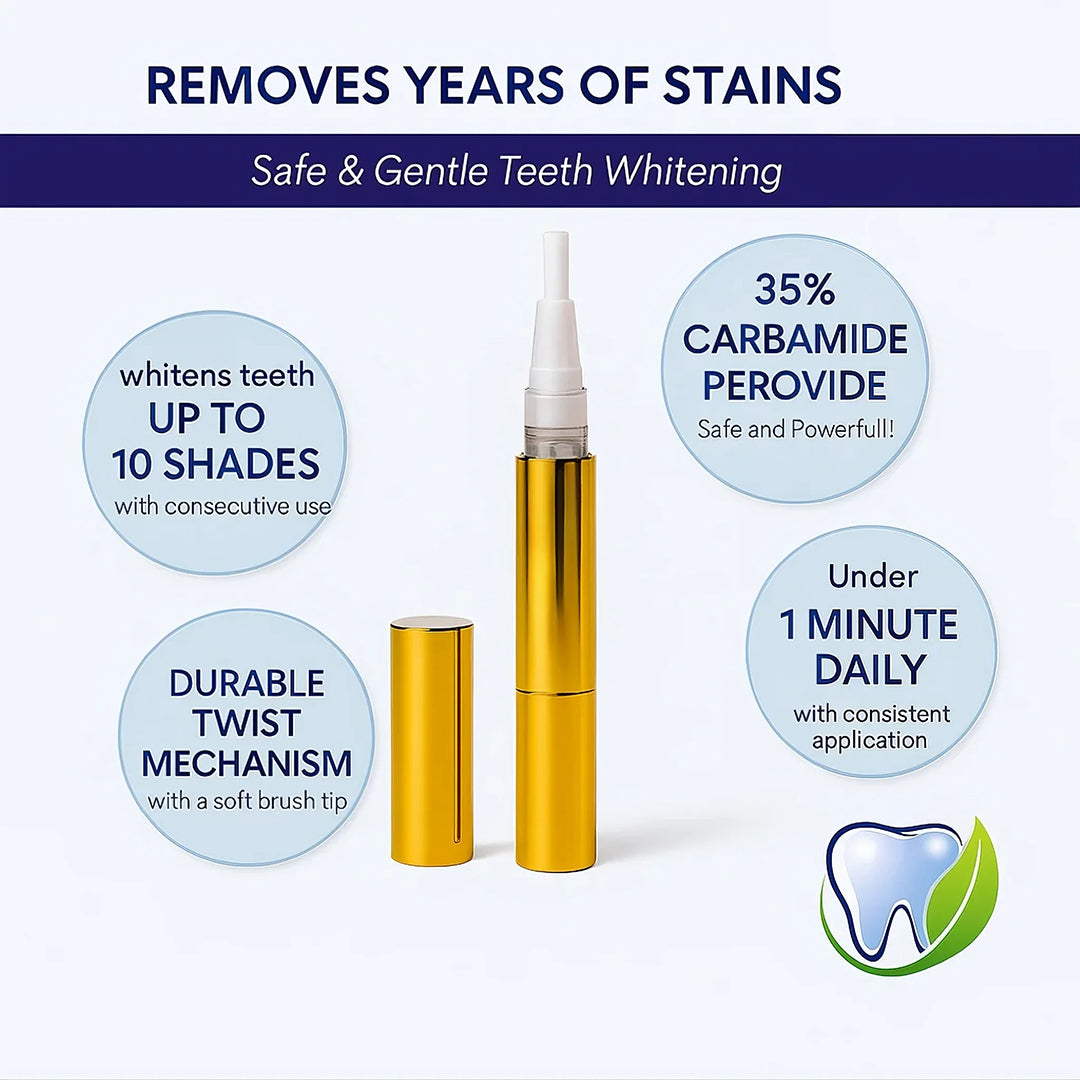 Seurico™ Extra-Strength Teeth Whitening Serum Pen + Dual-Peroxide Formula & Xylitol
