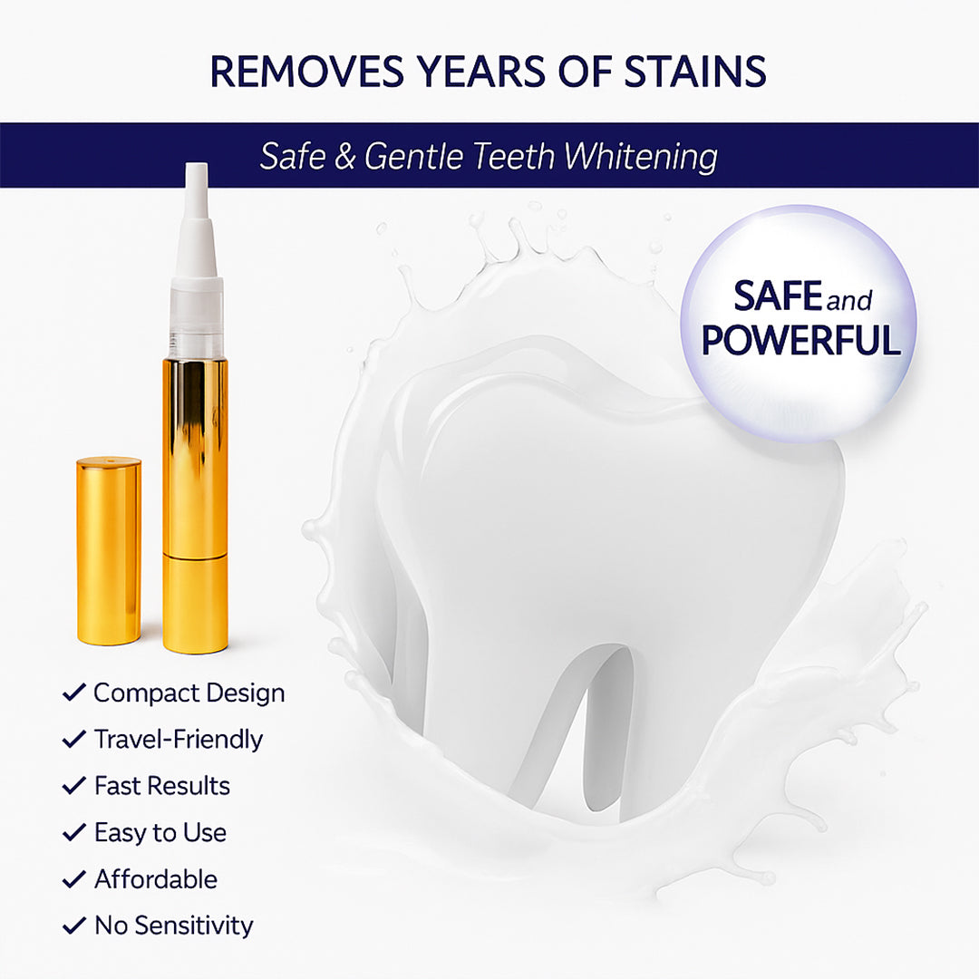 Seurico™ Extra-Strength Teeth Whitening Serum Pen + Dual-Peroxide Formula & Xylitol