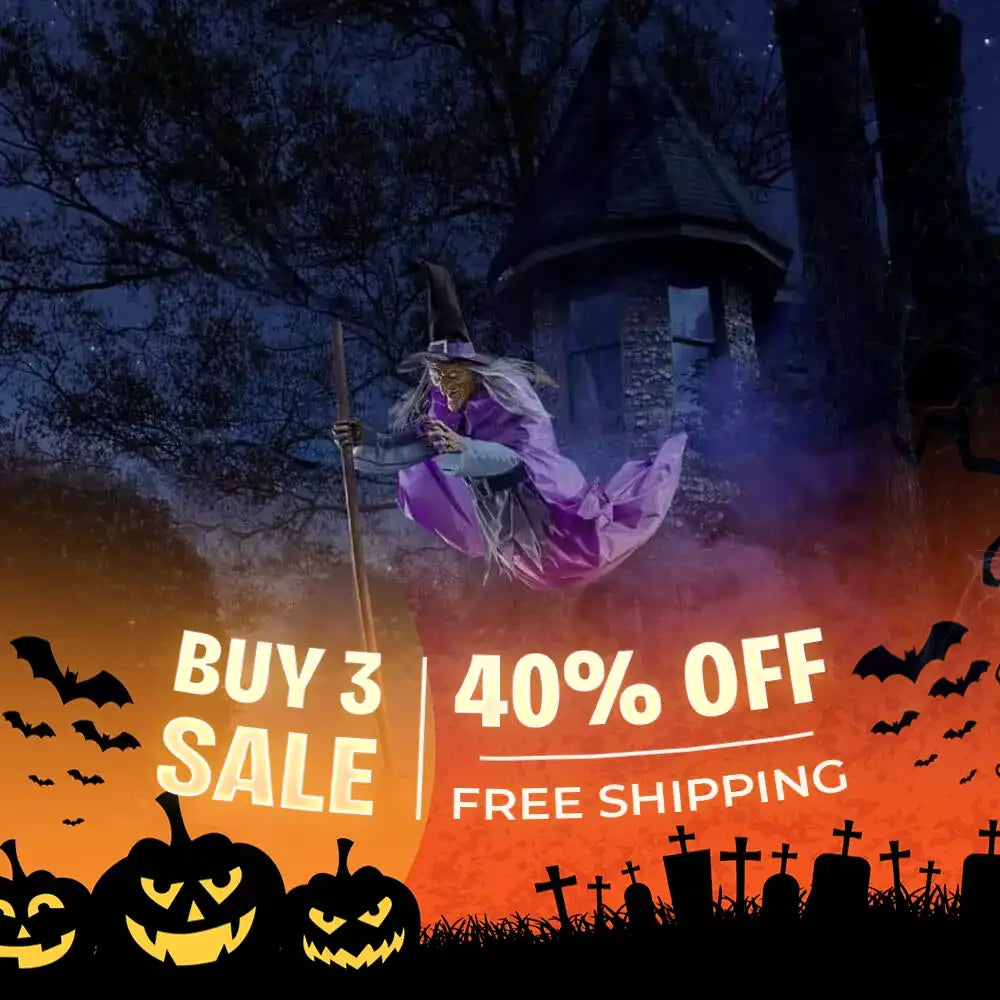 6 Feet' 🏡Halloween Props Garden Flying Witch🧙‍♀️