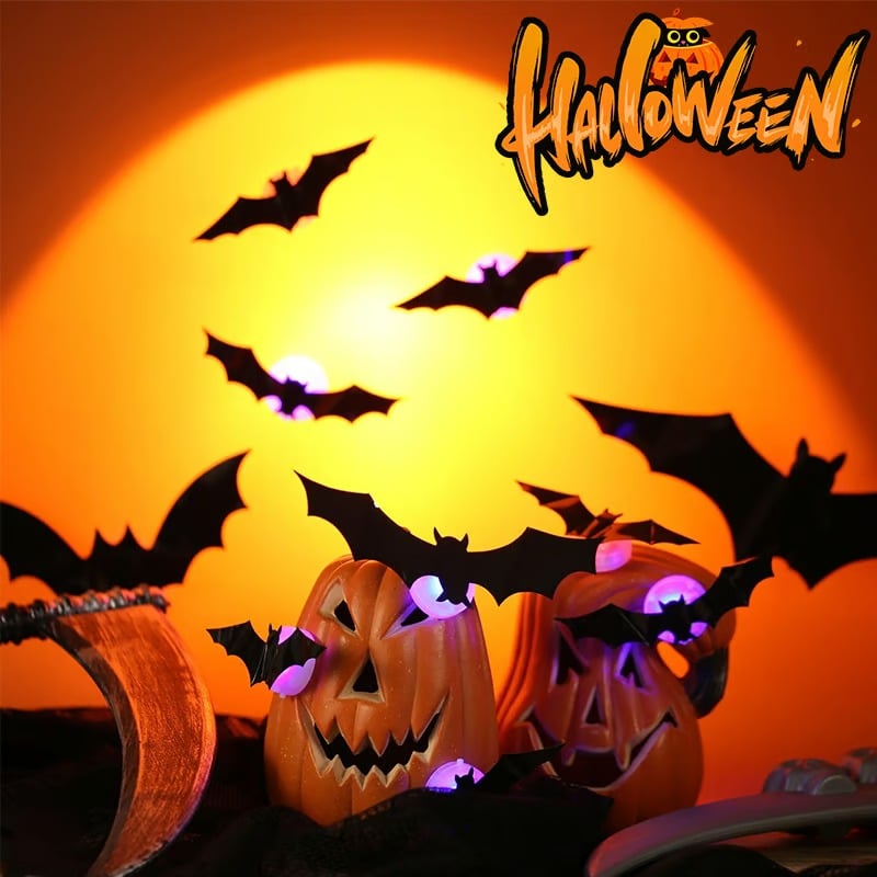 🎃 HOT SALE 50% OFF | 🦇 Spooky 3D Lighted Bats – Transform Your Home into a Haunted Mansion! 👻