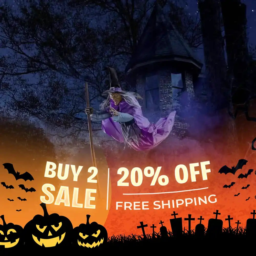6 Feet' 🏡Halloween Props Garden Flying Witch🧙‍♀️