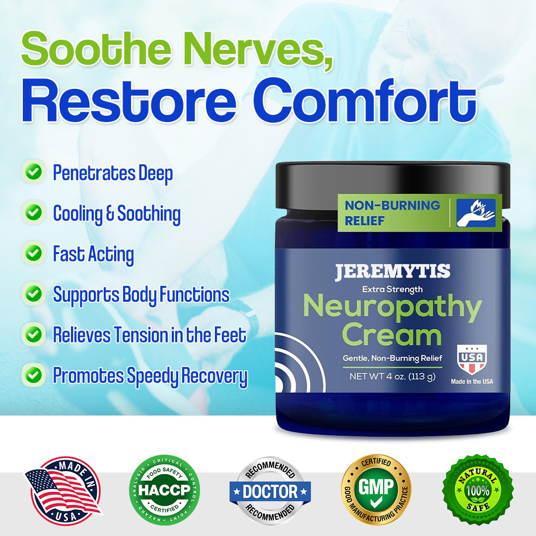 Official Store: JEREMYTIS™ Neuropathy Relief Cream, Pain Relief for Feet, Toes, Legs, Hands & Arms