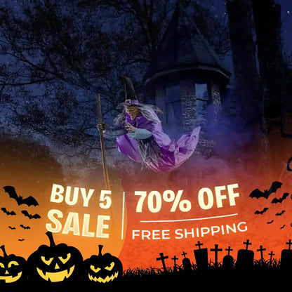 6 Feet' 🏡Halloween Props Garden Flying Witch🧙‍♀️